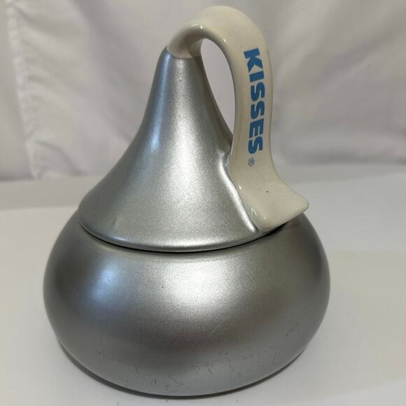 HERSHEY'S KISSES CANDY bowl Silver Dish & Lid 2 Pc 2006 Chocolate candy bowl - Picture 2 of 7